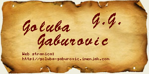 Goluba Gaburović vizit kartica